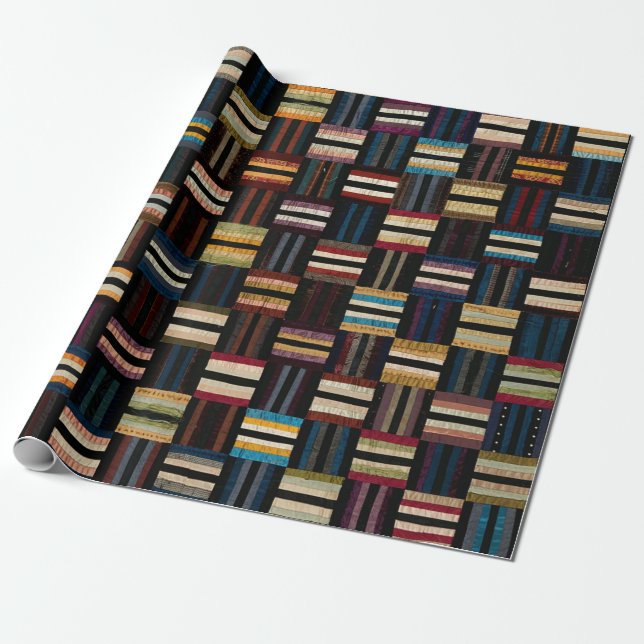 Roman stripes quilt wrapping paper (Unrolled)