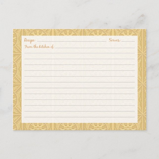 Roman Tiles Recipe Cards (Front)