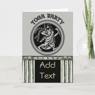 Roman Toga Party Initials edit Note Card