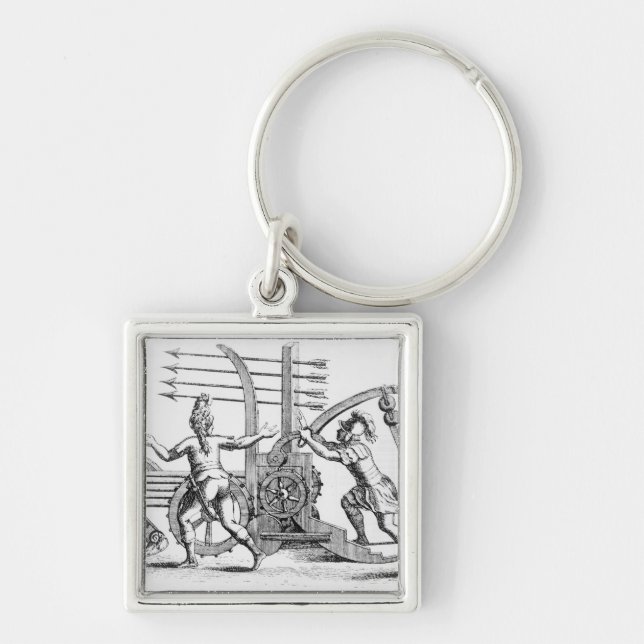 Roman war machine for firing spears key ring (Front)