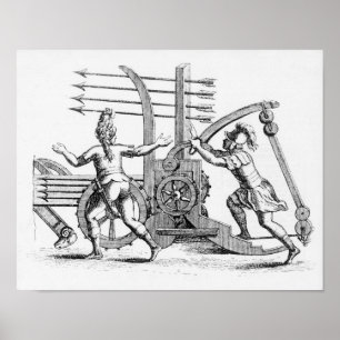 Roman war machine for firing spears poster