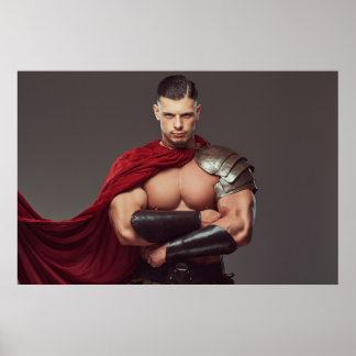 Roman Warrior – Muscular Gladiator Poster