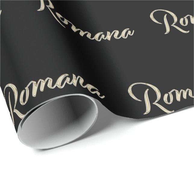Roman white gold gift wrapping paper (Roll Corner)