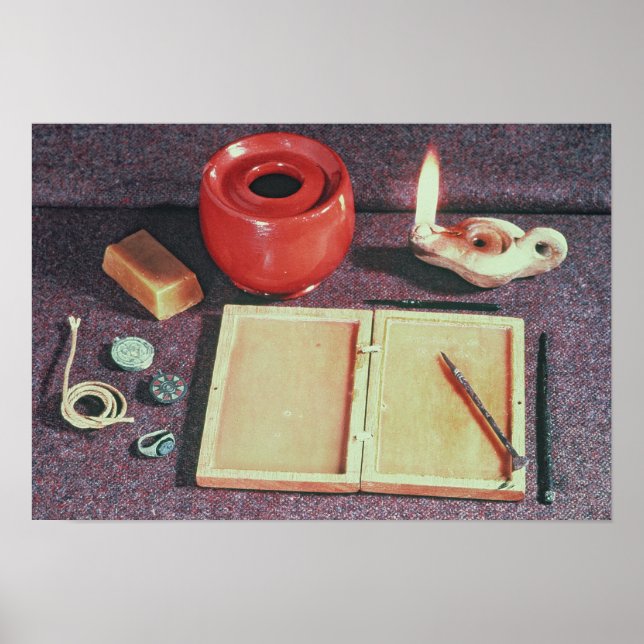 Roman writing materials poster (Front)