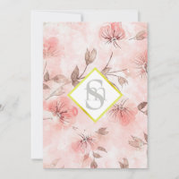 *~ Romance Blush AR26 Flower LOVE QR RSVP Wedding