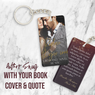 Romance Book Cover & Quote Author Swag Key Ring