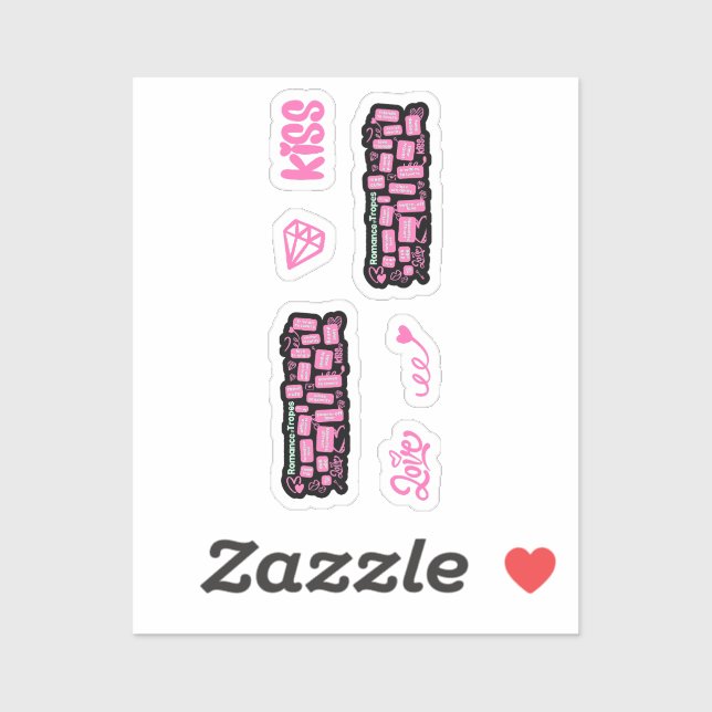 Romance Book Tropes Hot Pink Pack (Sheet)