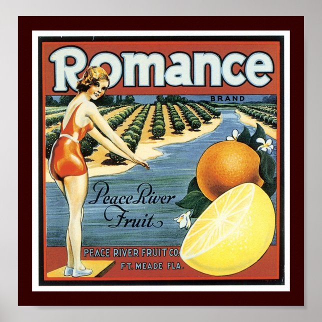 Romance Brand Peace River Fruit Poster (Front)