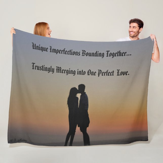 Romance Decor, Couples, or Wedding Gift Fleece Blanket (In Situ)
