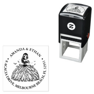 Romance Enchanting Anime Wedding Self-inking Stamp