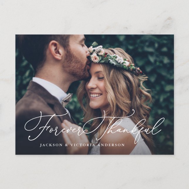 Romance Forever Thankful Postcard (Front)