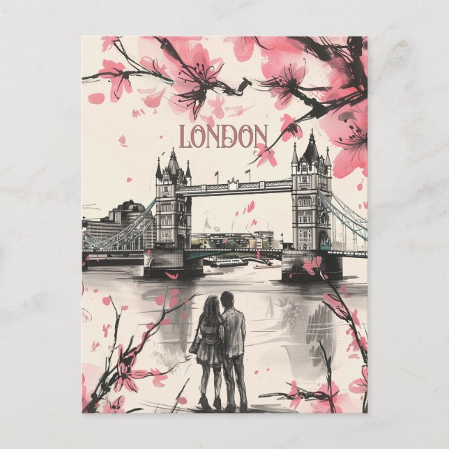 Romance in London Postcard (Front)