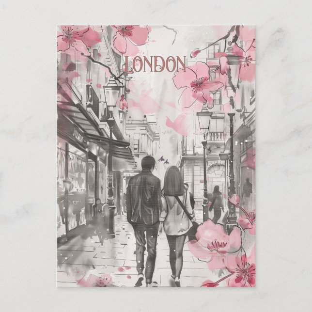 Romance in London Postcard (Front)