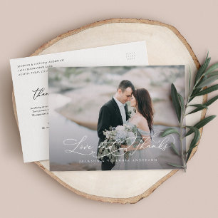 Romance Love and Thanks Postcard