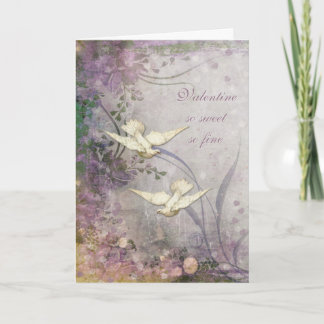 Romance - Love Doves - Illustration Holiday Card