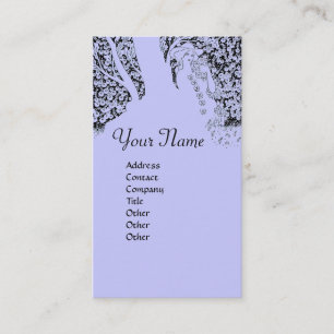 ROMANCE MONOGRAM,black and blue Business Card