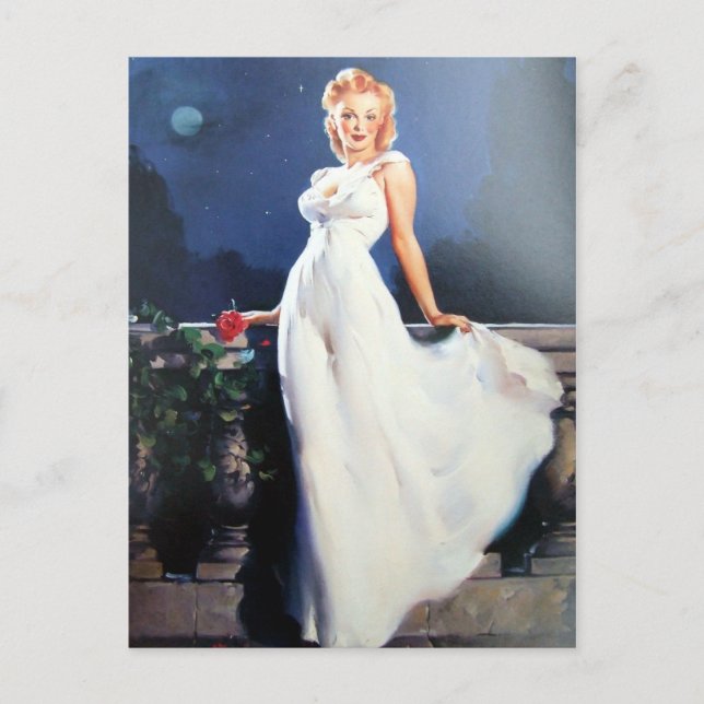 Romance Pin Up Postcard (Front)