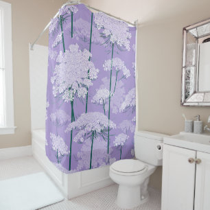 Romance Queen Annes Lace Pattern   Violet Shower Curtain