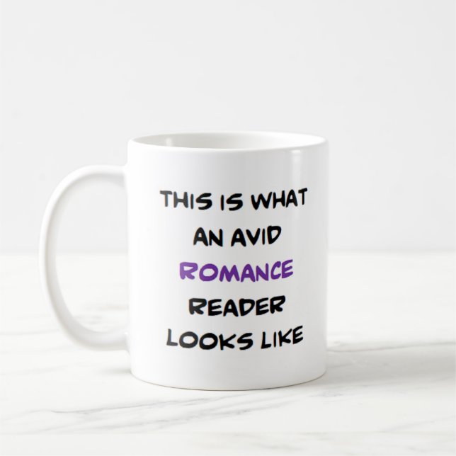 romance reader, avid coffee mug (Left)