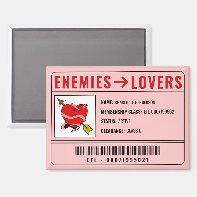 Romance Reader Funny Book Lover Pink Magnet (Front/Back)