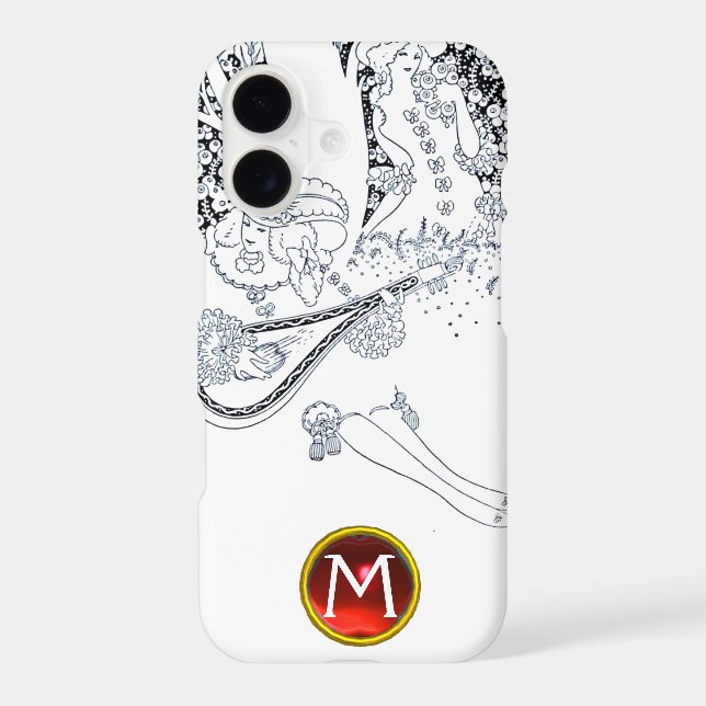ROMANCE /ROMANTIC LOVERS BLACK WHITE RED MONOGRAM (Back)