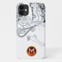 ROMANCE /ROMANTIC LOVERS BLACK WHITE RED MONOGRAM