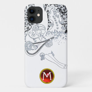 ROMANCE /ROMANTIC LOVERS BLACK WHITE RED MONOGRAM Case-Mate iPhone CASE