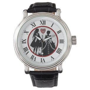 Romance Silhouette Romantic Couple Wrist Watch