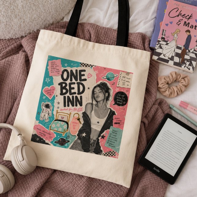 Romance Trope One Bed Inn Reader Tote Bag (Creator Uploaded)