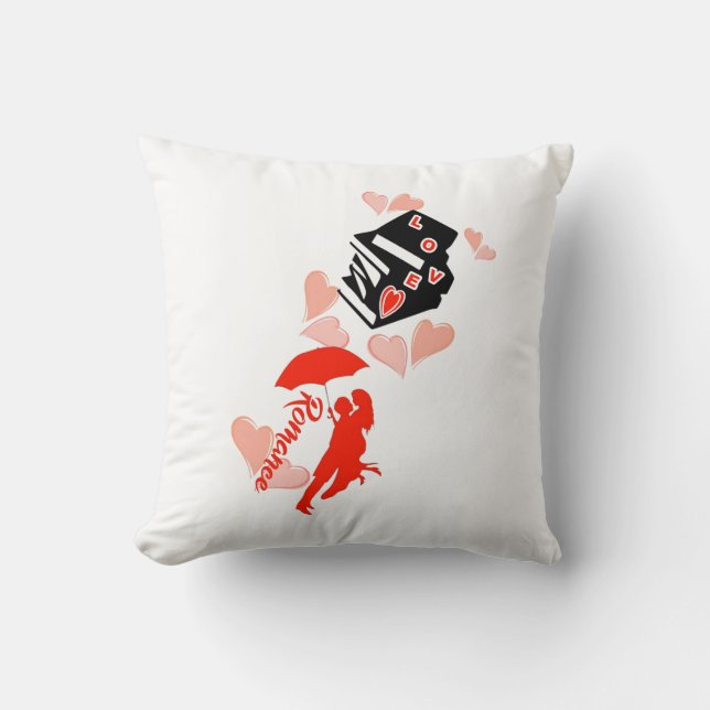 Romance (Umbrella)  Throw Pillow (Front)