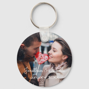 Romance upload your photo add names and date key ring