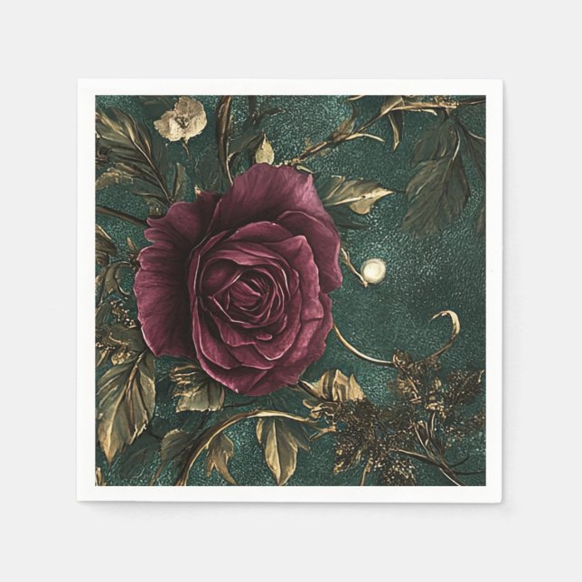 Romance Vintage Rose. Napkin (Front)