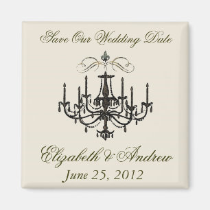 Romance with a Chandelier ~ Save the Date Love Magnet