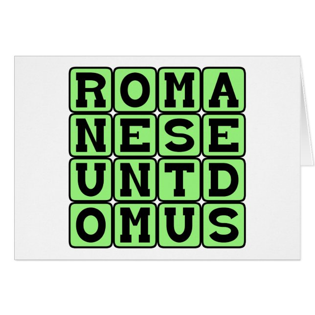 Romanes Eunt Domus, Latin Graffiti (Front Horizontal)