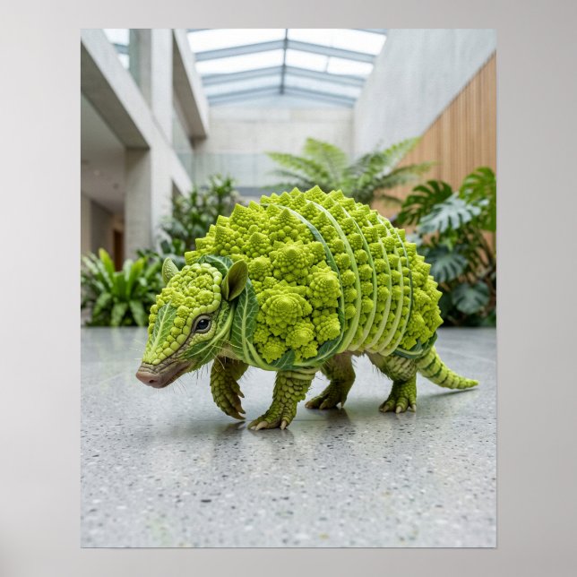 Romanesco Broccoli Armadillo  Poster (Front)