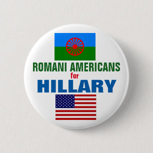 Romani Americans for Hillary 2016 6 Cm Round Badge