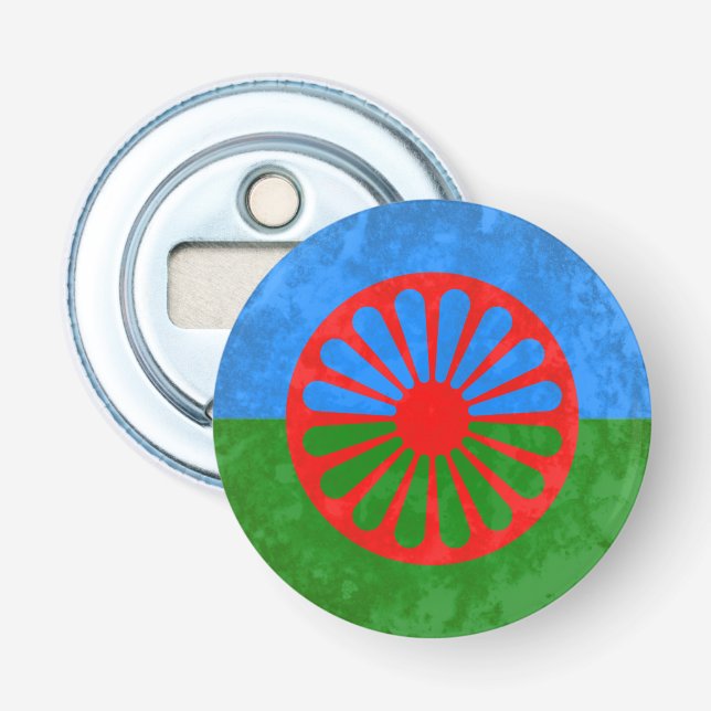 Romani flag bottle opener (Front)