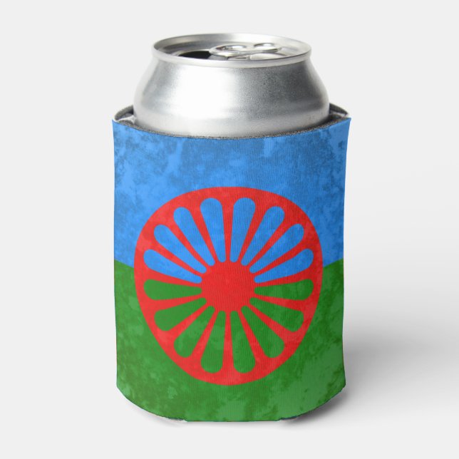 Romani flag can cooler (Can Front)