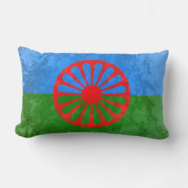 Romani flag lumbar cushion (Front)