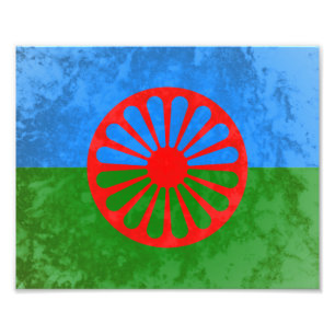Romani flag photo print