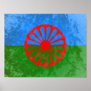 Romani flag poster