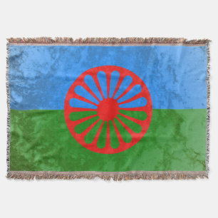 Romani flag throw blanket