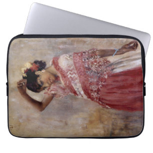 Romani Gypsy Woman Dancing (by Albert Edelfelt) Laptop Sleeve