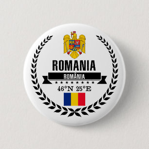 Romania 6 Cm Round Badge