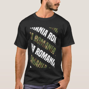 Romania Camo Pattern Green Camouflage T-Shirt