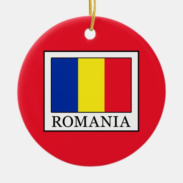 Romania Ceramic Tree Decoration (Front)