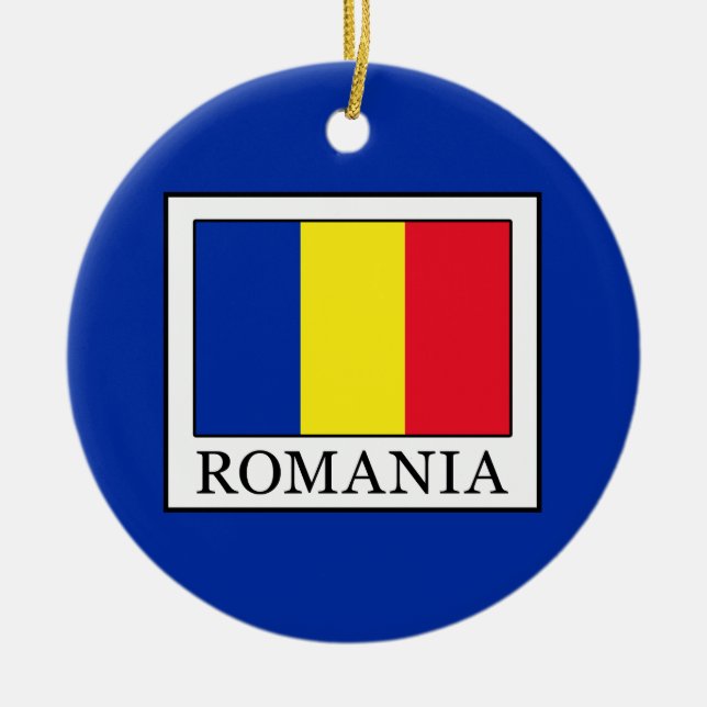 Romania Ceramic Tree Decoration (Front)