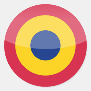 romania classic round sticker