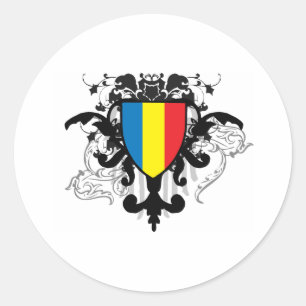 Romania Classic Round Sticker