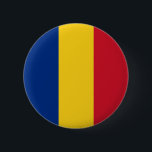 Romania Flag 6 Cm Round Badge<br><div class="desc">Patriotic flag of Romania.</div>